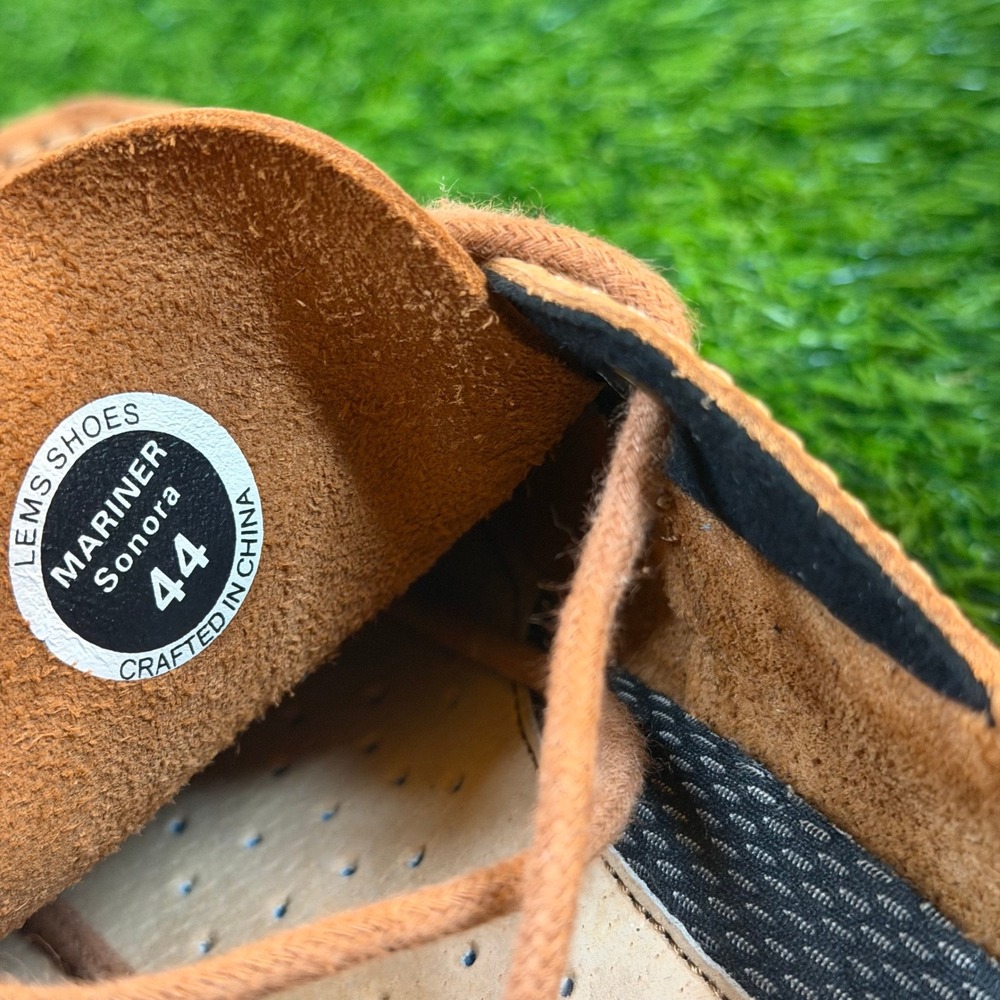 Lems Mariner Sonora Boat Shoes Mens US 10.5 EU 44 Tan Minimalist Zero Drop - Picture 8 of 14